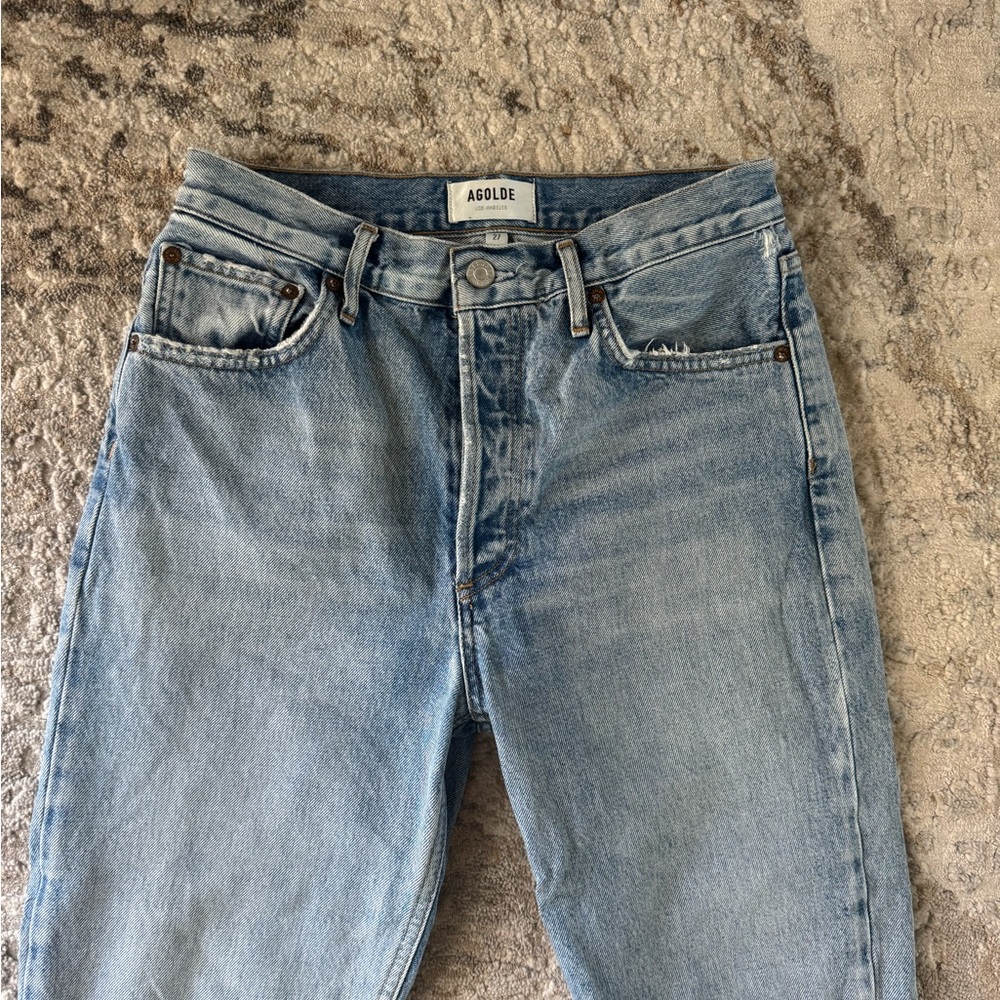 Agolde Riley High Rise Straight Crop Jeans - Picture 3 of 6